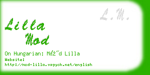 lilla mod business card